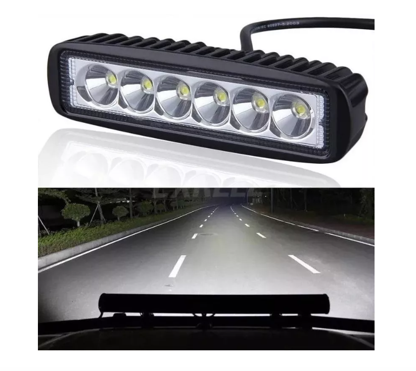 X4 Barra Luces Foco Neblinero Led 18w Auto Moto Caminoneta-5