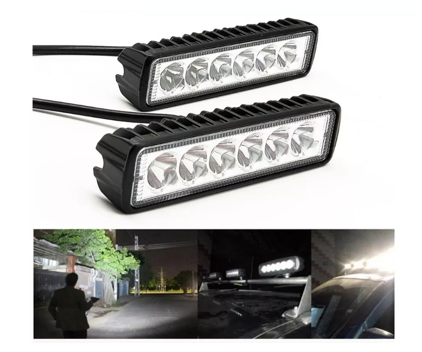 X4 Barra Luces Foco Neblinero Led 18w Auto Moto Caminoneta-7