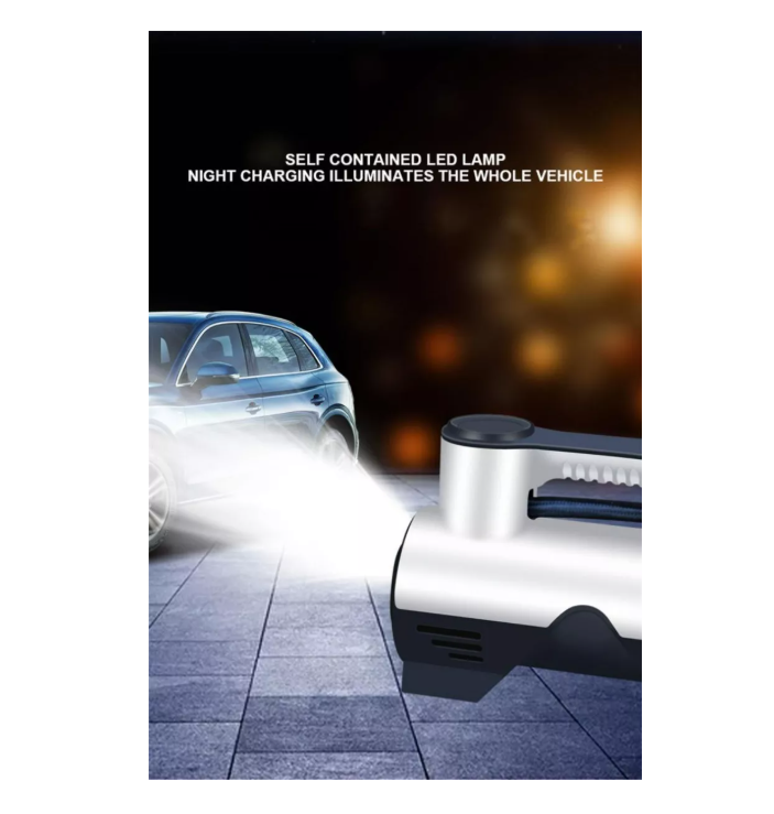 Compresor De Aire Digital 150 Psi Para Auto 12v Linterna Led-1