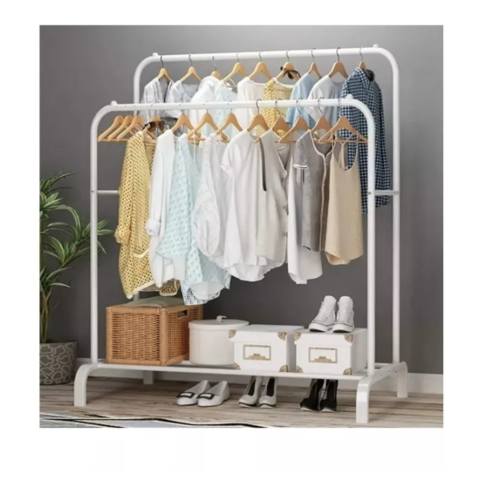 Perchero Metálico Doble Closet Exhibición Organizador Hogar-6
