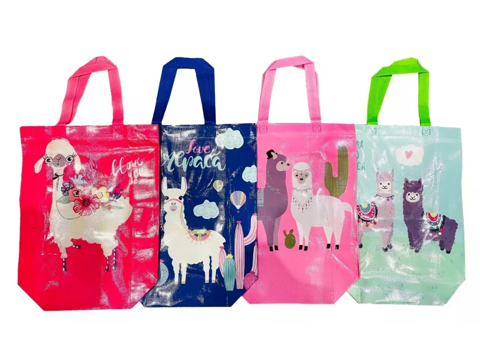 Pack 12 Bolsa Reutilizable Alpaca D Compras Regalo 36x26cm-0