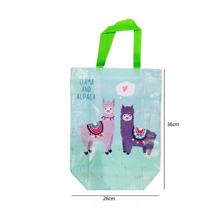 Pack 12 Bolsa Reutilizable Alpaca D Compras Regalo 36x26cm-1