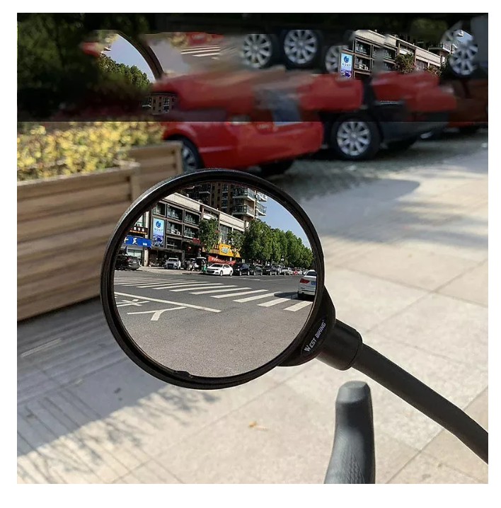 Espejos Redondos Abrazadera Moto Bicicleta Regulables-7