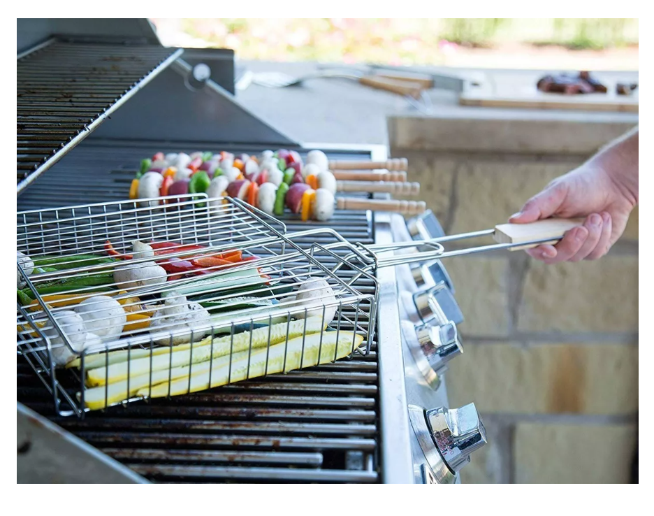 Parrilla Rejilla Cesta Barbacoa Asados Verduras Pescados-4