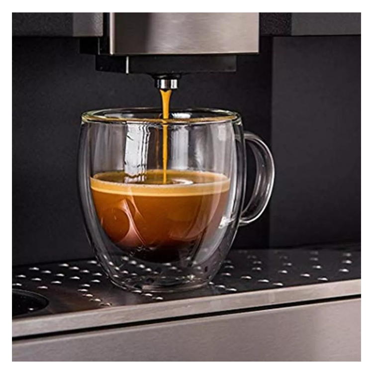 Pack 2 Tazas De Vidrio Doble Pared Café Té 250 Ml Cappuchino-7