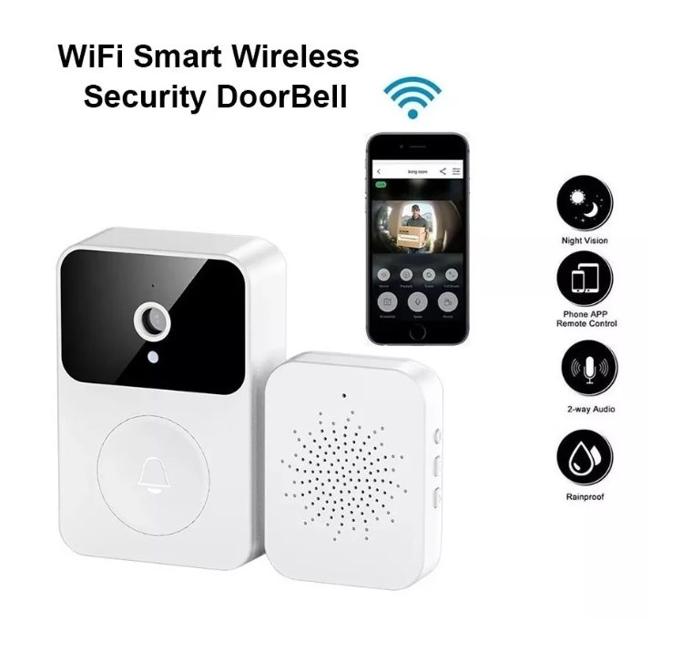 Timbre Inalámbrico Usb Camara Wifi Exterior Puerta Micrófono-2