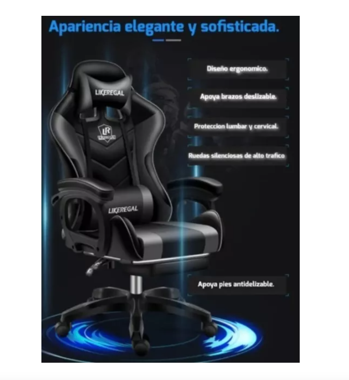Silla Gamer Sport Con Luces Led-4