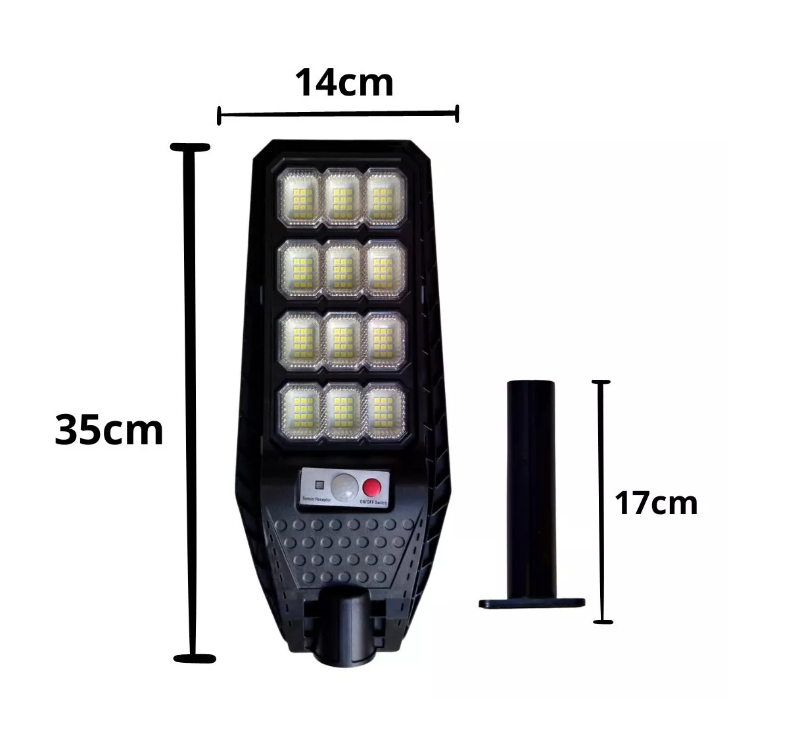 Foco Solar Para Poste 200w, 144led, Con Control Remoto + Sop-1