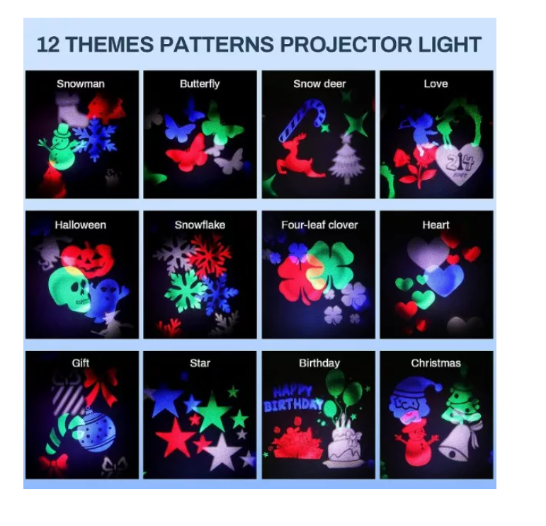 Proyecto Led Luces 12 Diseños Navidad Fiesta Con Movimiento-3