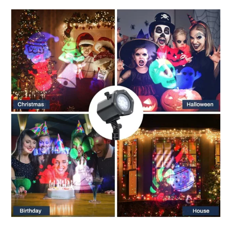 Proyecto Led Luces 12 Diseños Navidad Fiesta Con Movimiento-6