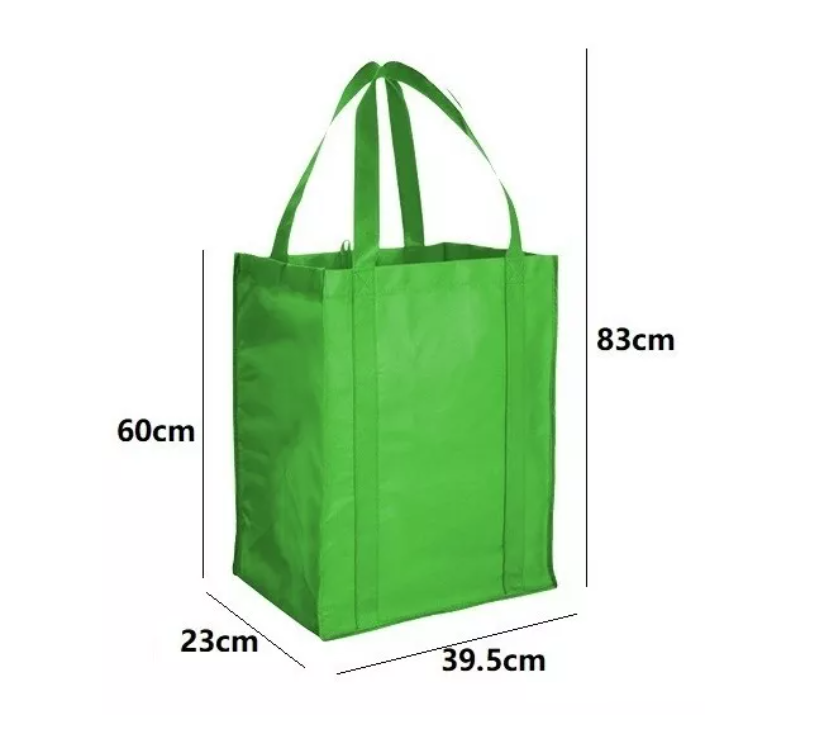 X10 Bolsas Tnt Reutilizable Ecologicas Reforzada 83x40x23m-1