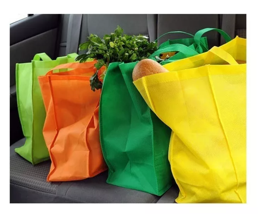 X10 Bolsas Tnt Reutilizable Ecologicas Reforzada 83x40x23m-5