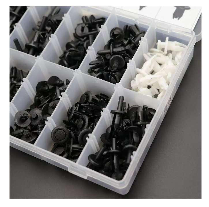 Caja 350 Clips Fijacion Broche Retencion Plastico Tapabarro-6