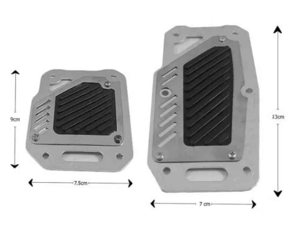 Set 3 Cubre Pedales Deportivo Tunning Auto Universal Racing-2
