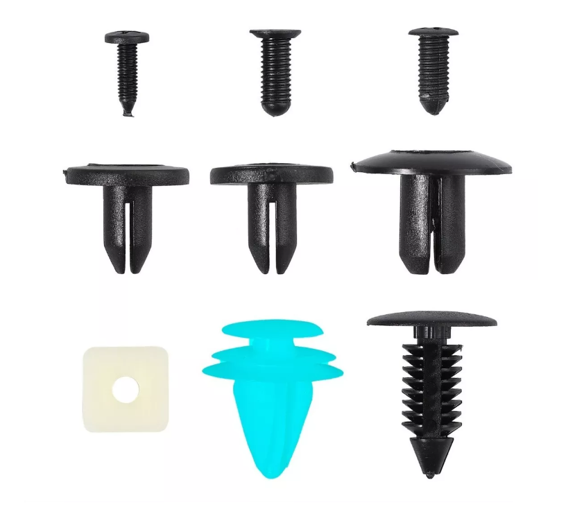Caja 150 Clips Fijacion Broche Retencion Plastico Tapabarro-4