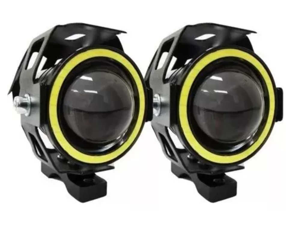 Pack Par Neblineros Foco Led Ojos De Diablo Ojo Ángel Moto-0