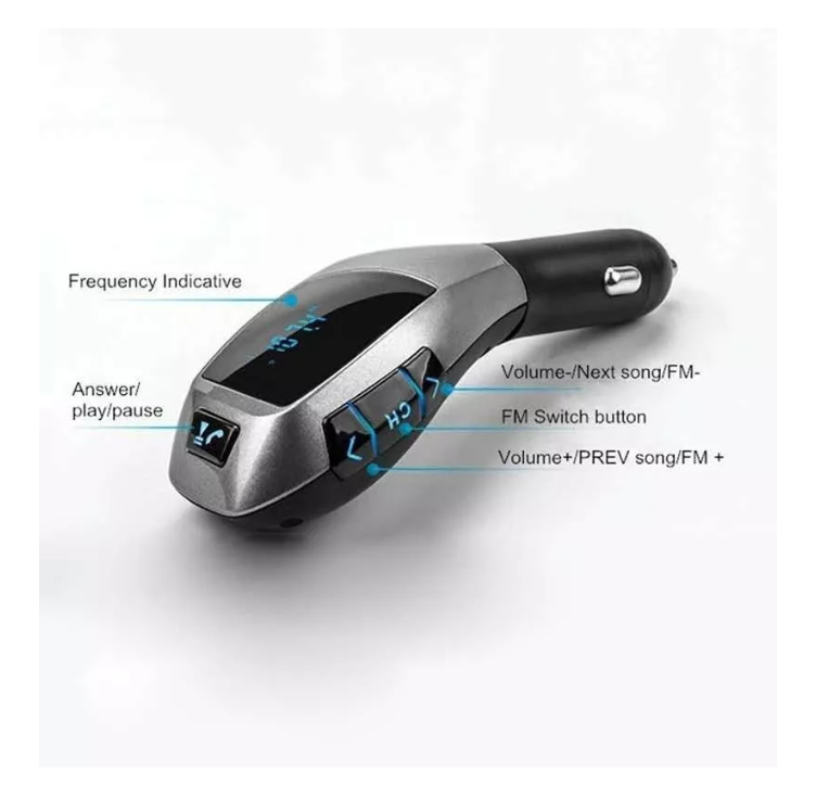 Transmisor Radio Fm Bluetooth Usb Tf Cargador Auto-2