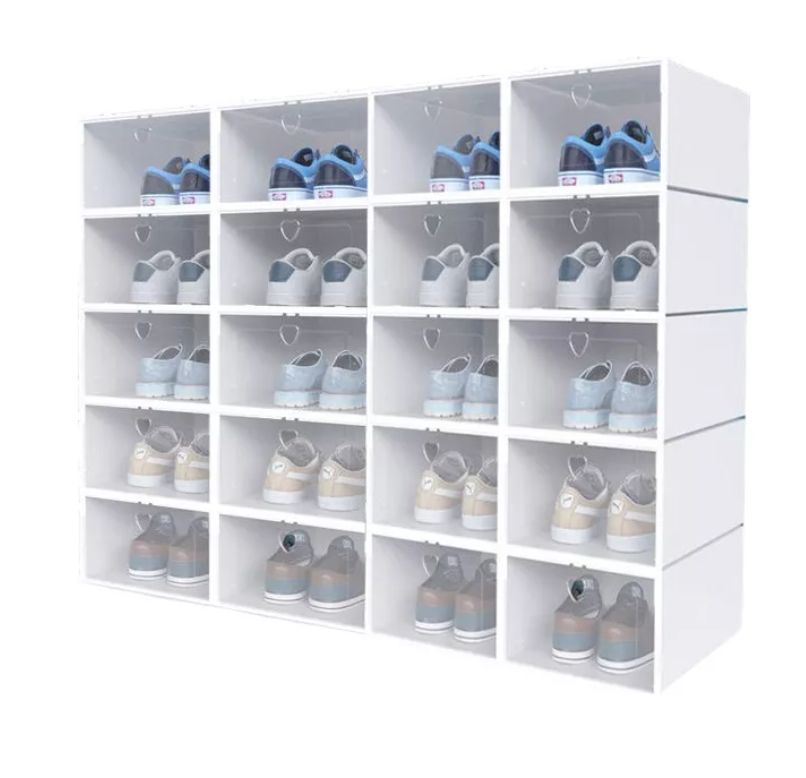 Pack 6 Organizador De Zapatos Caja Organizadora Transparente-0