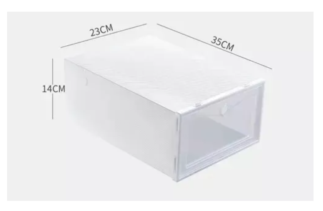 Pack 6 Organizador De Zapatos Caja Organizadora Transparente-1