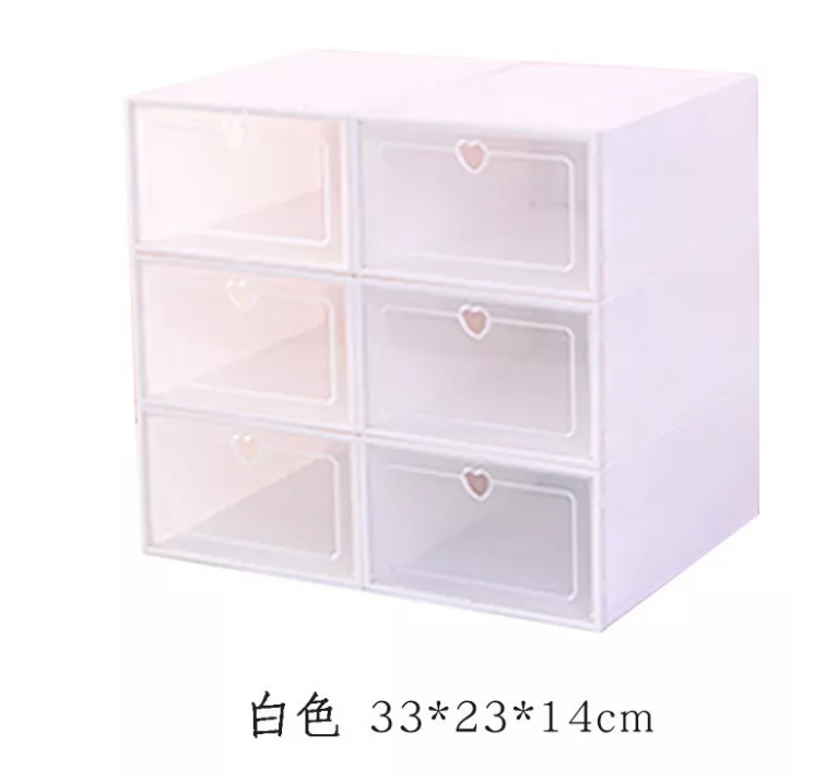 Pack 6 Organizador De Zapatos Caja Organizadora Transparente-2