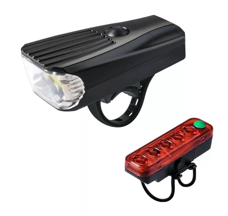 Pack Luces Led Para Bicicleta Recargable Usb + Luz Trasera-5
