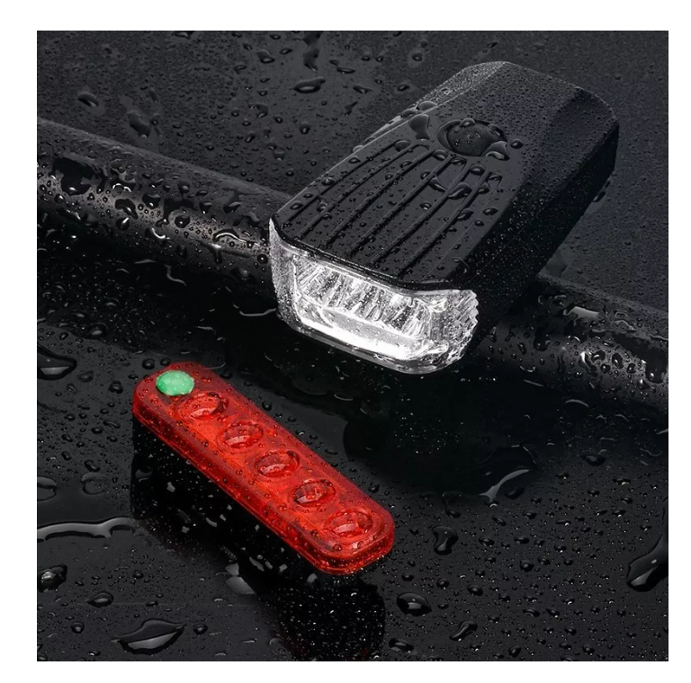 Pack Luces Led Para Bicicleta Recargable Usb + Luz Trasera-7