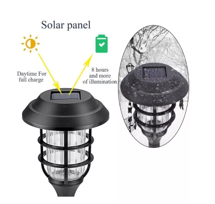 Pack 10 Rbg Lámpara Solar Luces Led De Césped Tierra Jardin-3