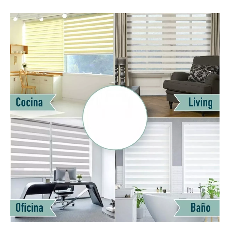 Cortina Roller Duo Zebra Día Y Noche Color Variado 100x120cm-7