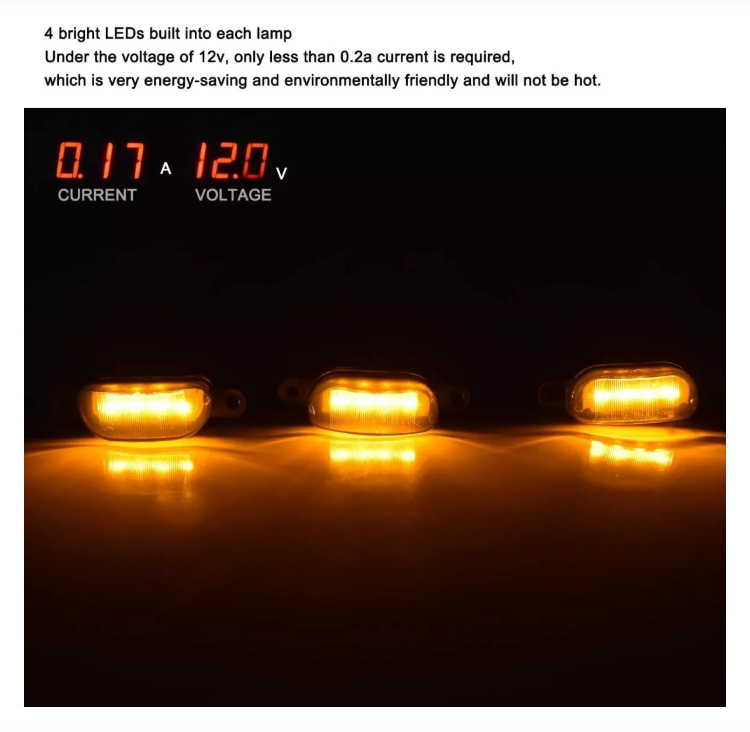 Kit 3 Luces Led Tipo Raptor Universal Parrilla Rejilla Ambar-1