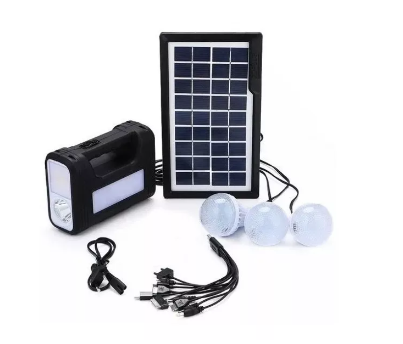 Nuevo Kit Solar De Emergencia /camping/usb/3 Ampolletas-0