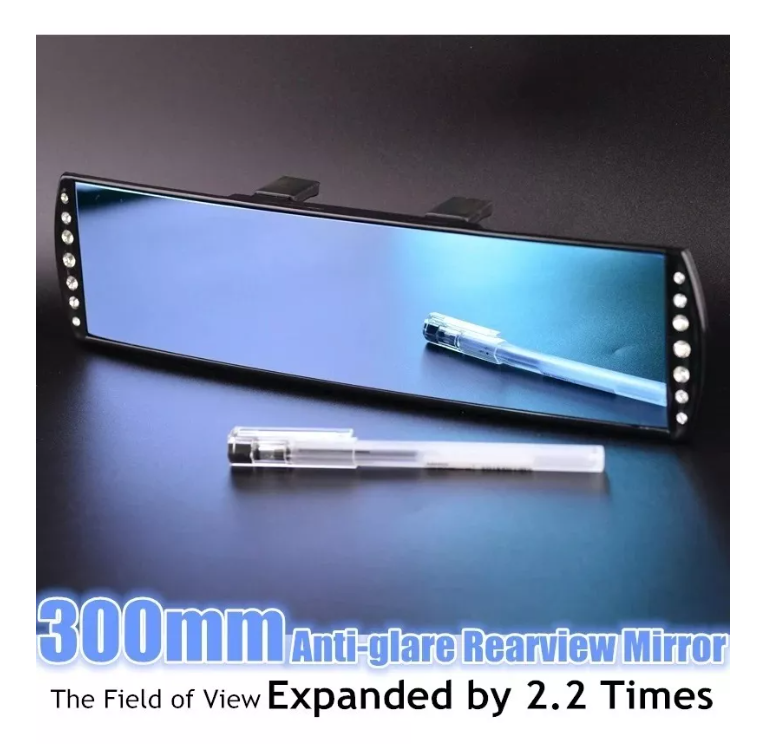 Espejo Retrovisor 27cm Universal Panorámico Interior Premium-5