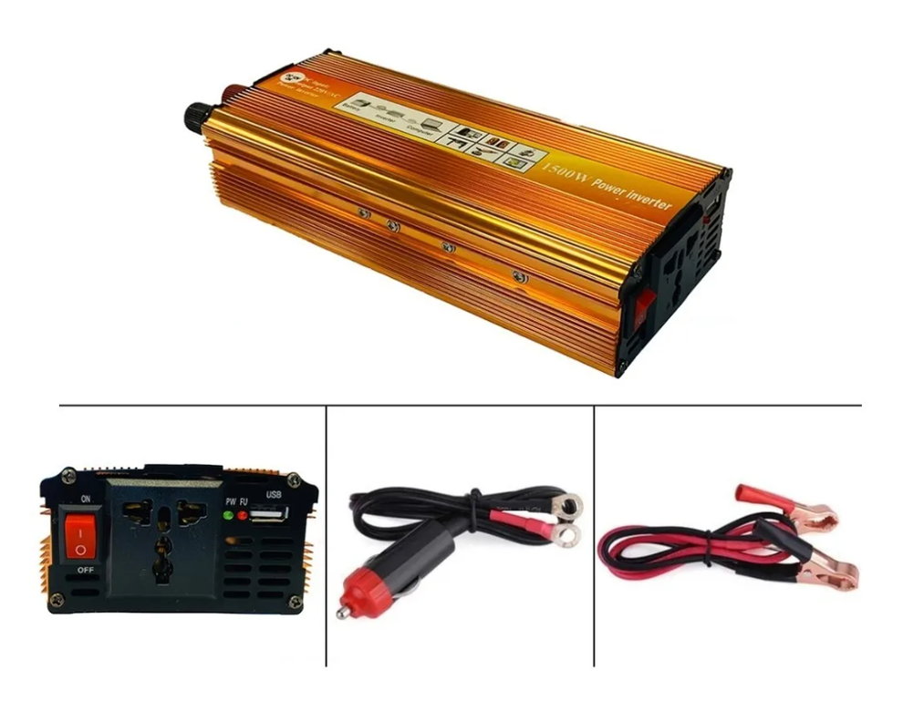 Conversor Inversor De Energia Auto 12v A 220v 1500w-4