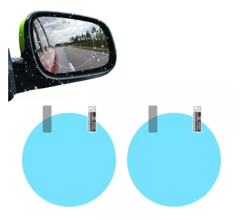 Kit Par Lamina Espejo Retrovisor Anti Lluvia Impermeable 2-2