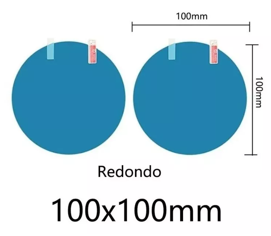 Kit Par Lamina Espejo Retrovisor Anti Lluvia Impermeable 2-3