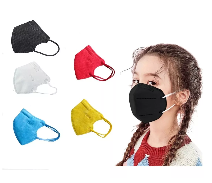 X10 Mascarillas Niños Kn95 5 Pliegues Antiviral Reutilizable surtido-0