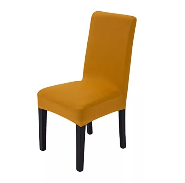 Funda De Silla Para Comedor Con Diseños Lisos Spandex-0