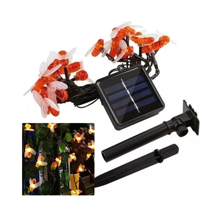 Guirnalda Luces Led Solar Abeja Calido-0
