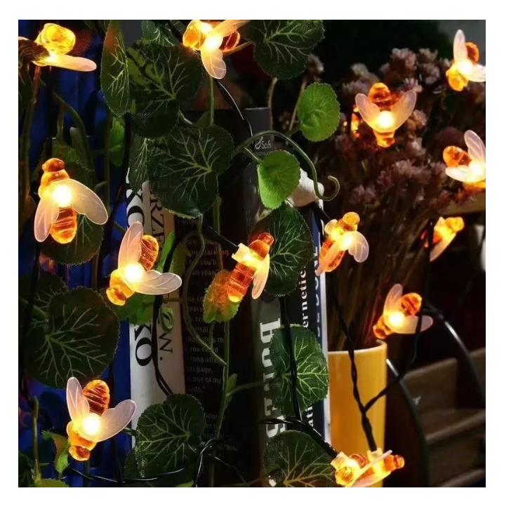 Guirnalda Luces Led Solar Abeja Calido-4