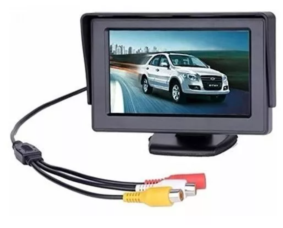 Pantalla 4.3 Monitor Ajustable Lcd Cámara Retroceso Auto 12v-0