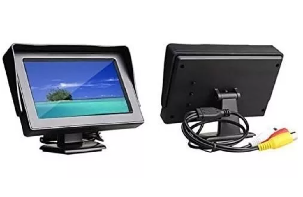Pantalla 4.3 Monitor Ajustable Lcd Cámara Retroceso Auto 12v-5