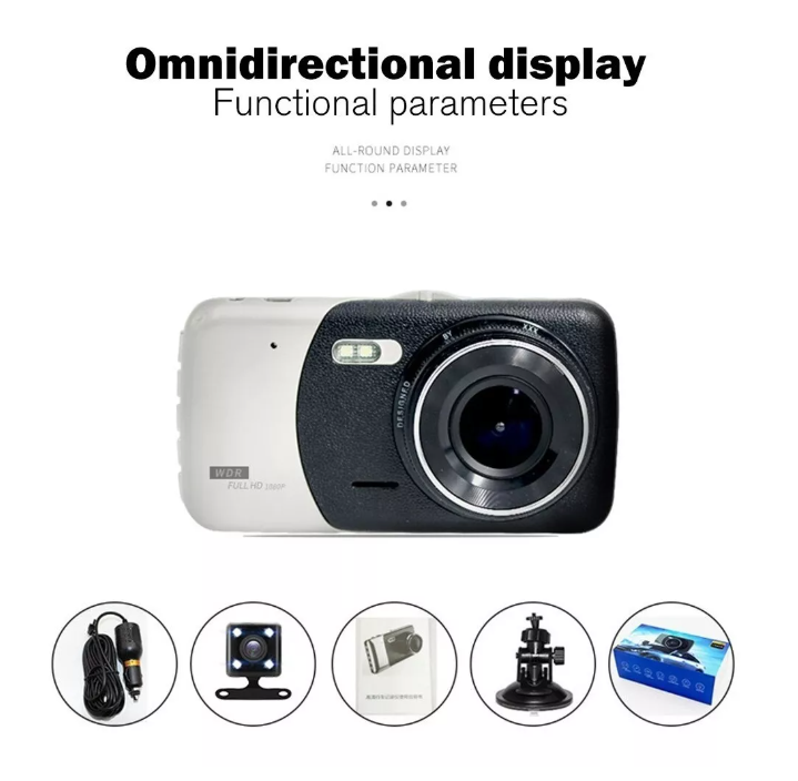 Frontal Cámara De Auto Seguridad Nocturna + Camara Retroceso-5