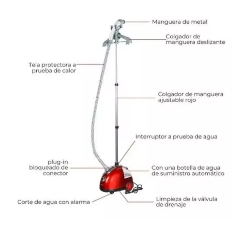 Plancha Para Ropa A Vapor Vertical Ruedas-1
