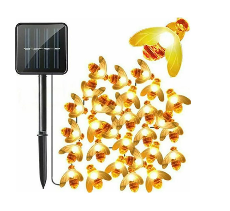 Guirnalda Solar Hada Abeja Led 50 Led Boda 10 Mtrs Color-0