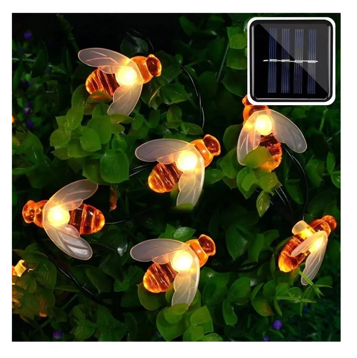 Guirnalda Solar Hada Abeja Led 50 Led Boda 10 Mtrs Color-2