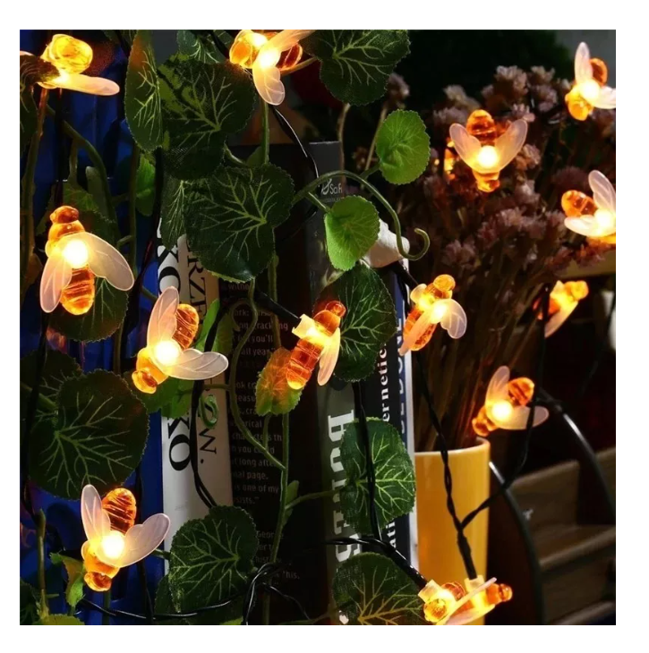 Guirnalda Solar Hada Abeja Led 50 Led Boda 10 Mtrs Color-3