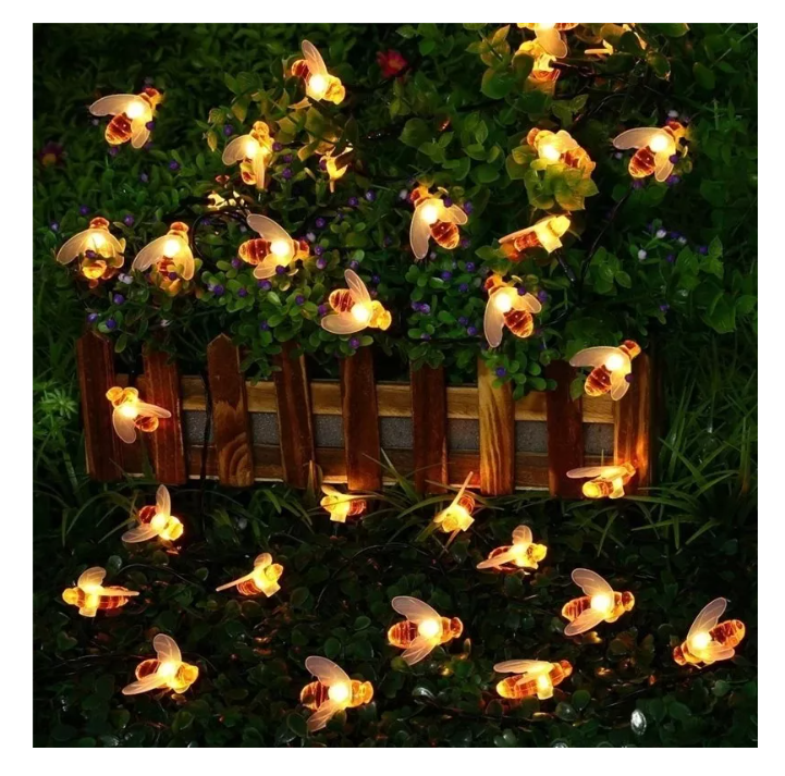 Guirnalda Solar Hada Abeja Led 50 Led Boda 10 Mtrs Color-4
