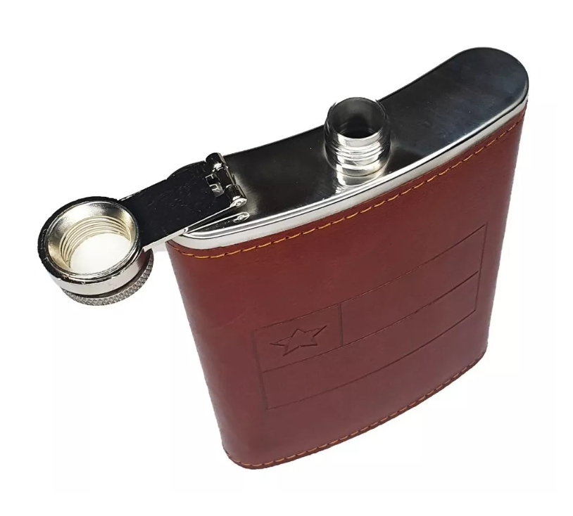Set Petaca Whisky 9oz Regalo Coctelera Viaje Camping + Pipa-3
