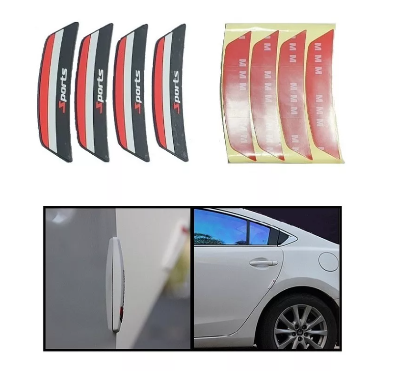 X4 Tope De Puerta Goma Adhesivo Sports Tuning Parachoques-4