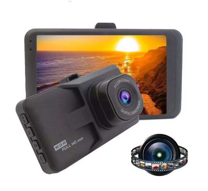 Frontal Cámara De Auto Seguridad Lcd 3.0 Hd Dvr Hd1080p-0