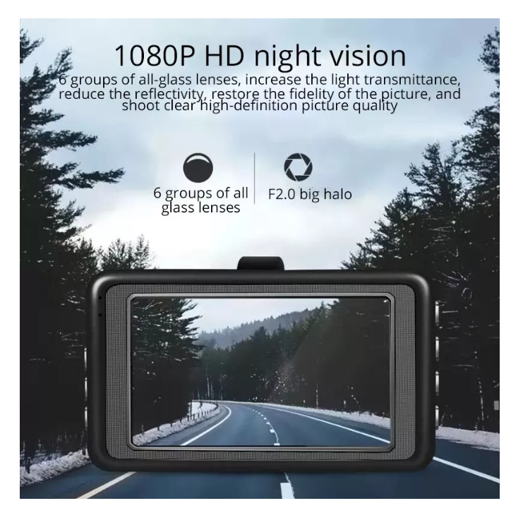 Frontal Cámara De Auto Seguridad Lcd 3.0 Hd Dvr Hd1080p-7